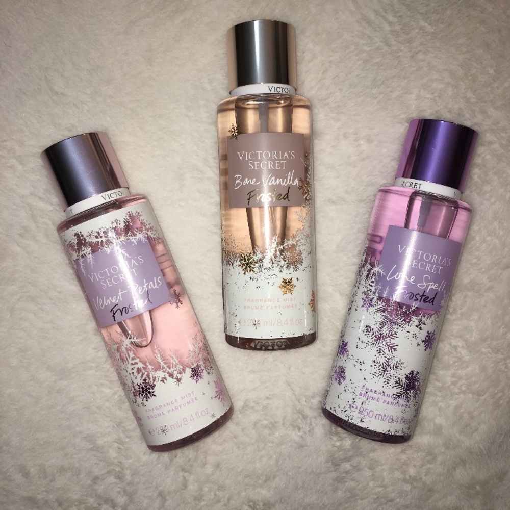 Victoria’s Secret set of 3 frosted fragrance mists